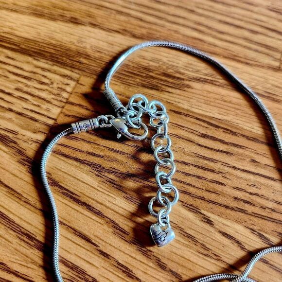 BRIGHTON "Mingle" Silver Scroll Pendant Necklace - Picture 4 of 10